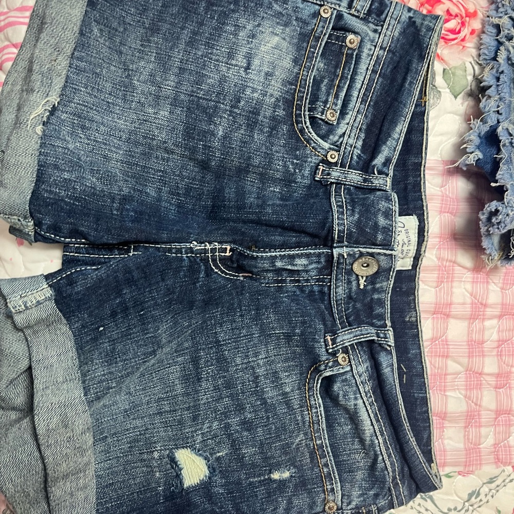 Aeropostale Women's Dark Blue Denim Shorts